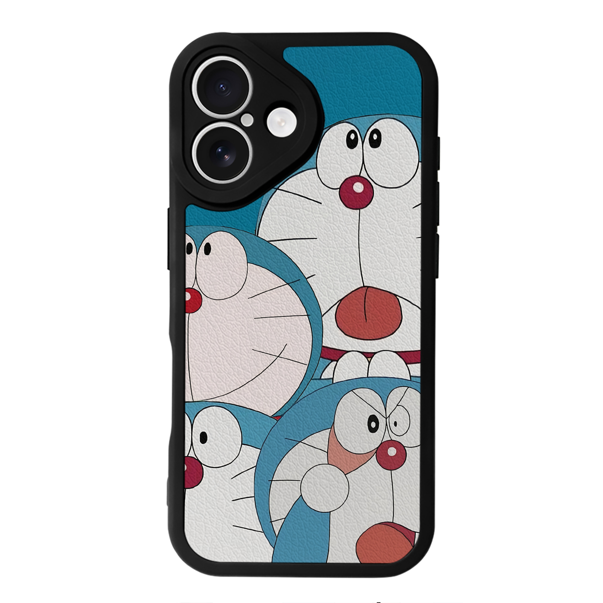 （画像用） ドラえもん Doraemon 【iPhone 16シリーズ対応】シリコンスマホケース（レザー調） 材質：シリコン
